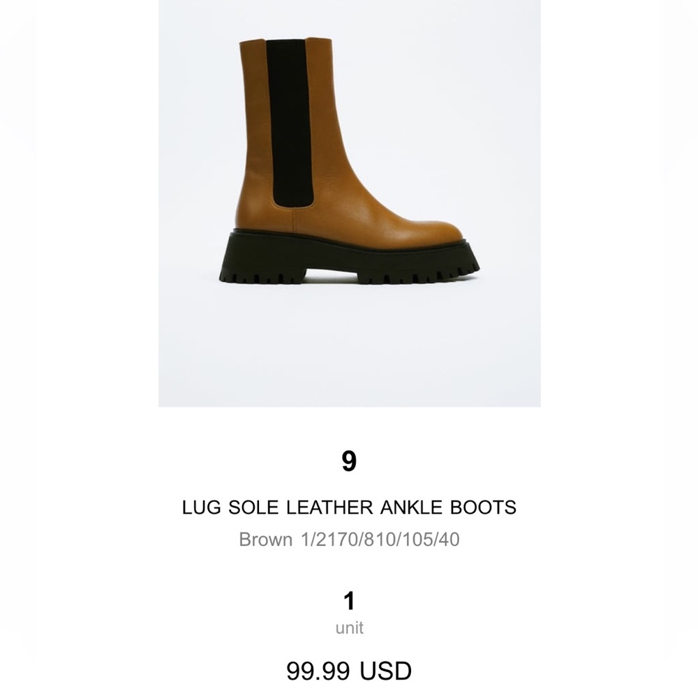 Zara boots- chunky sole